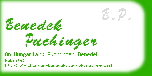 benedek puchinger business card